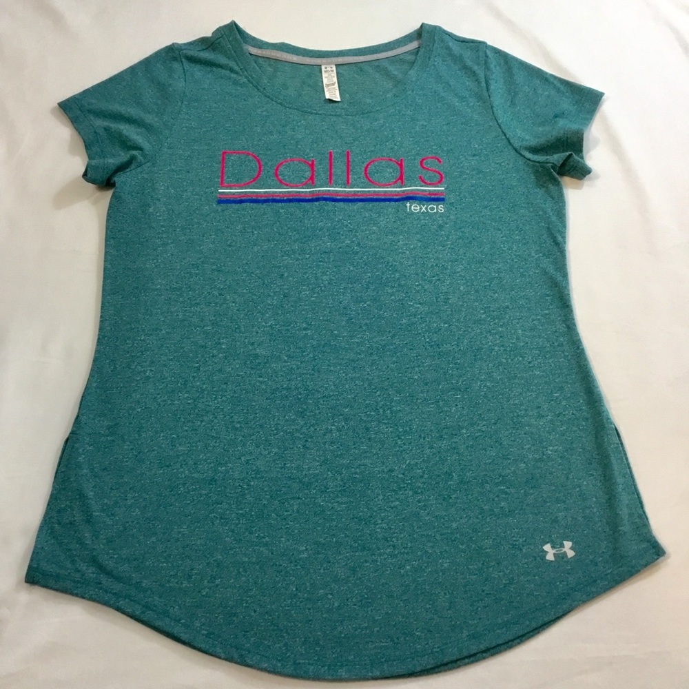 🛍Under Armor Med, Green with Dallas, Tx Graphic